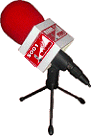 El micrófono rojiblanco